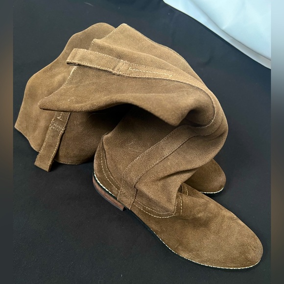 Soft real leather knee high boots - Picture 3 of 13